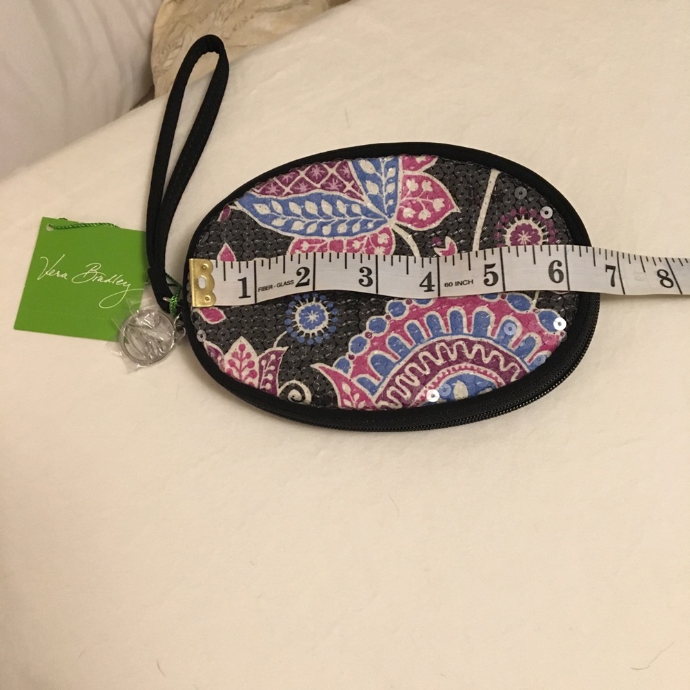 Vera Bradley alpine floral oval shimmer wristlet